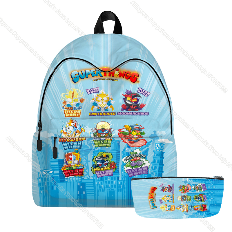 Super Zings 9 Backpack Teenager Boys Girls School Bag Cartoon 3D Print  Bookbag Mochila Super Things