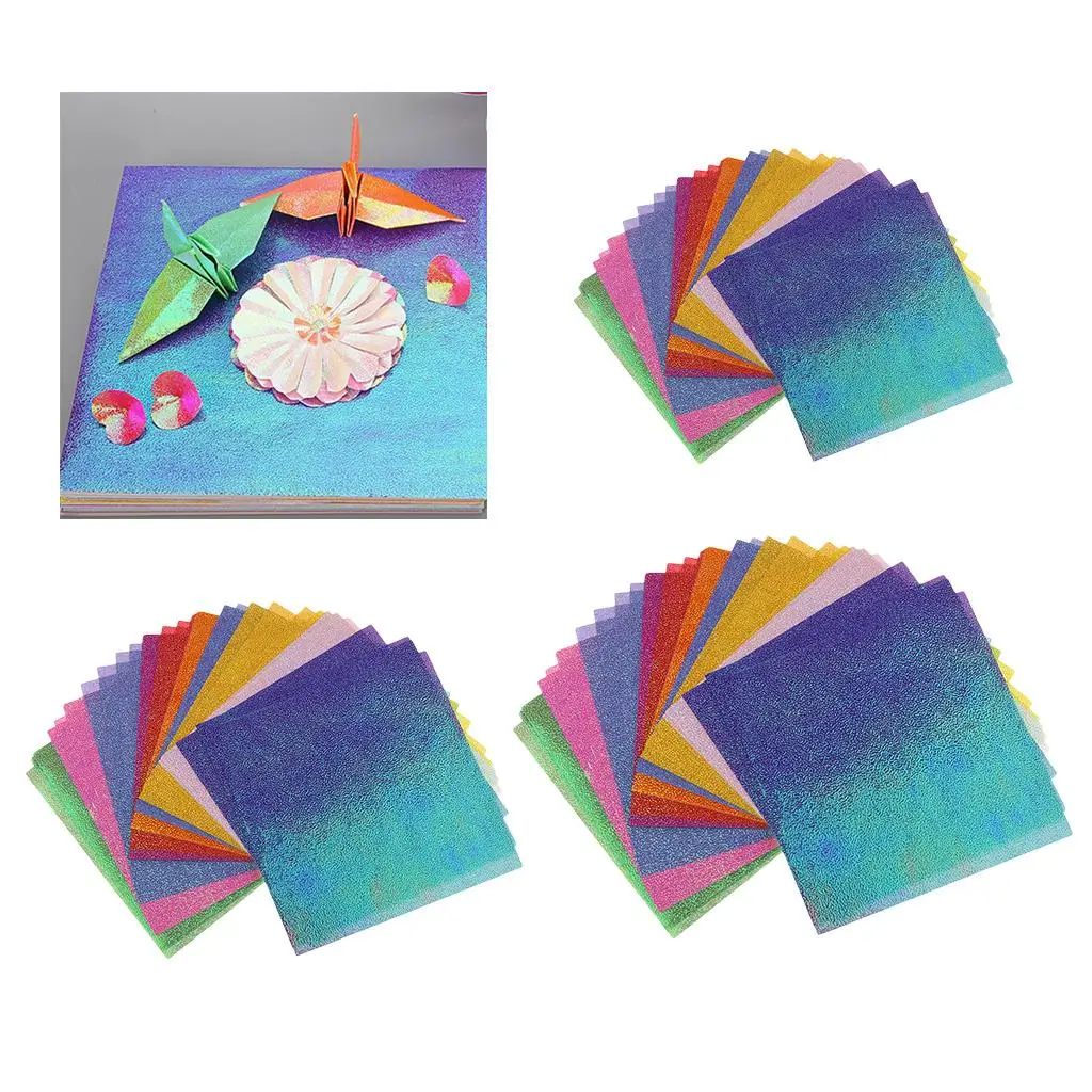 50 Multicolored Sheets Origami Paper / Color Gradient Origami Paper for Children And Adults / Square
