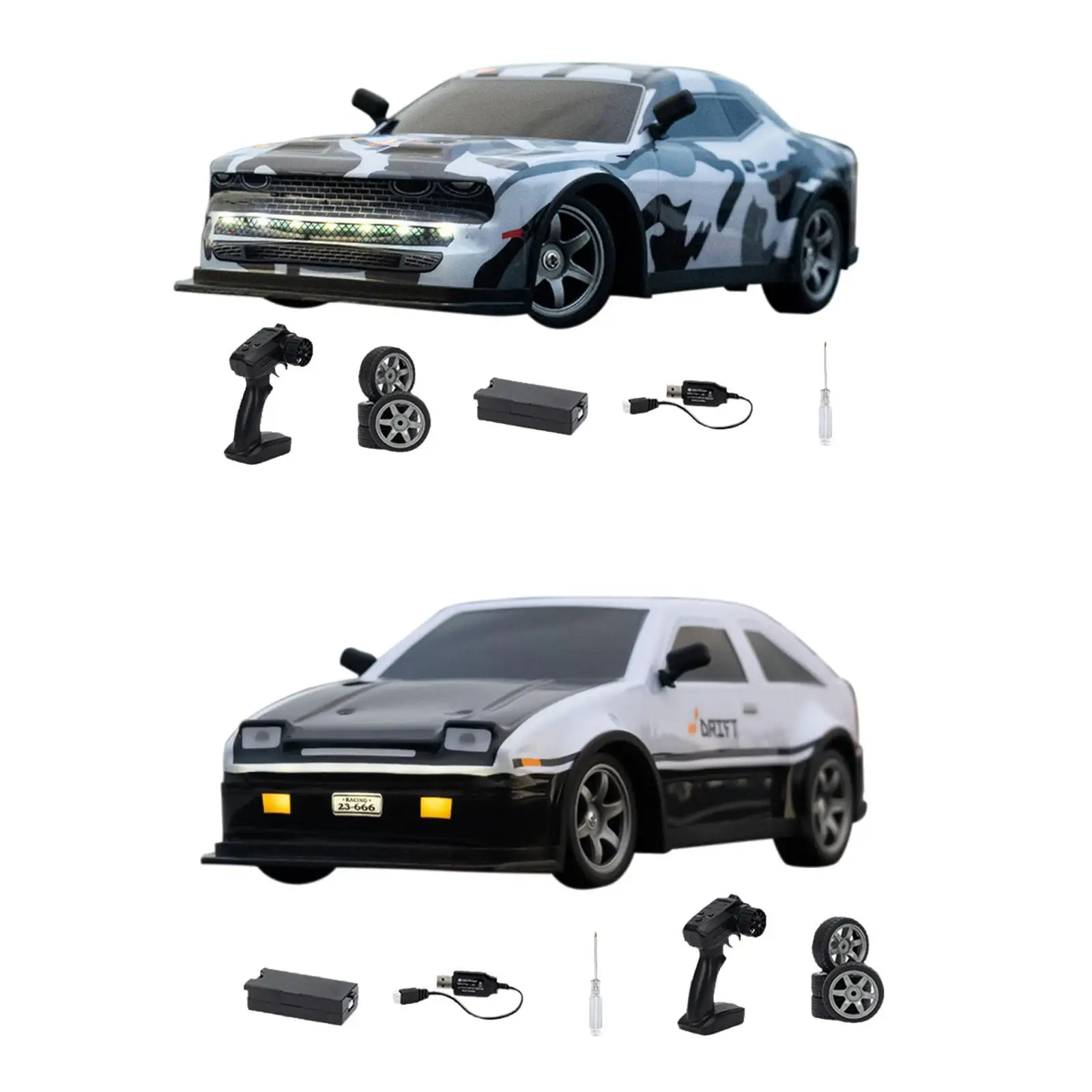 1/16 RC Drift Car 4WD 2 Speed Switch Adults Kids Classic Vehicle Model for Birthday Festivals Christmas Party Favors Present