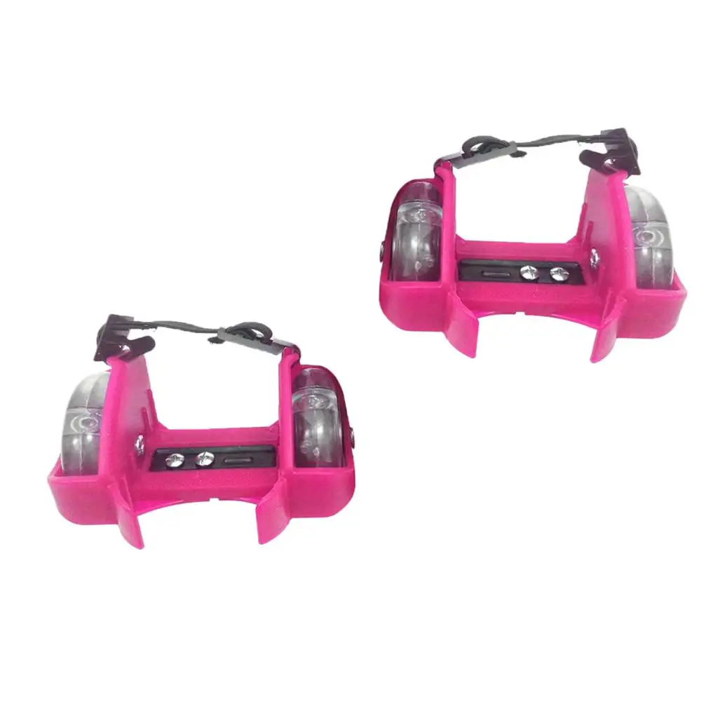 Portable Flashy Rollers  W  Skates Roller Adjustable Strap Flashing Training Ws Shoe Skateboard for Kids Child