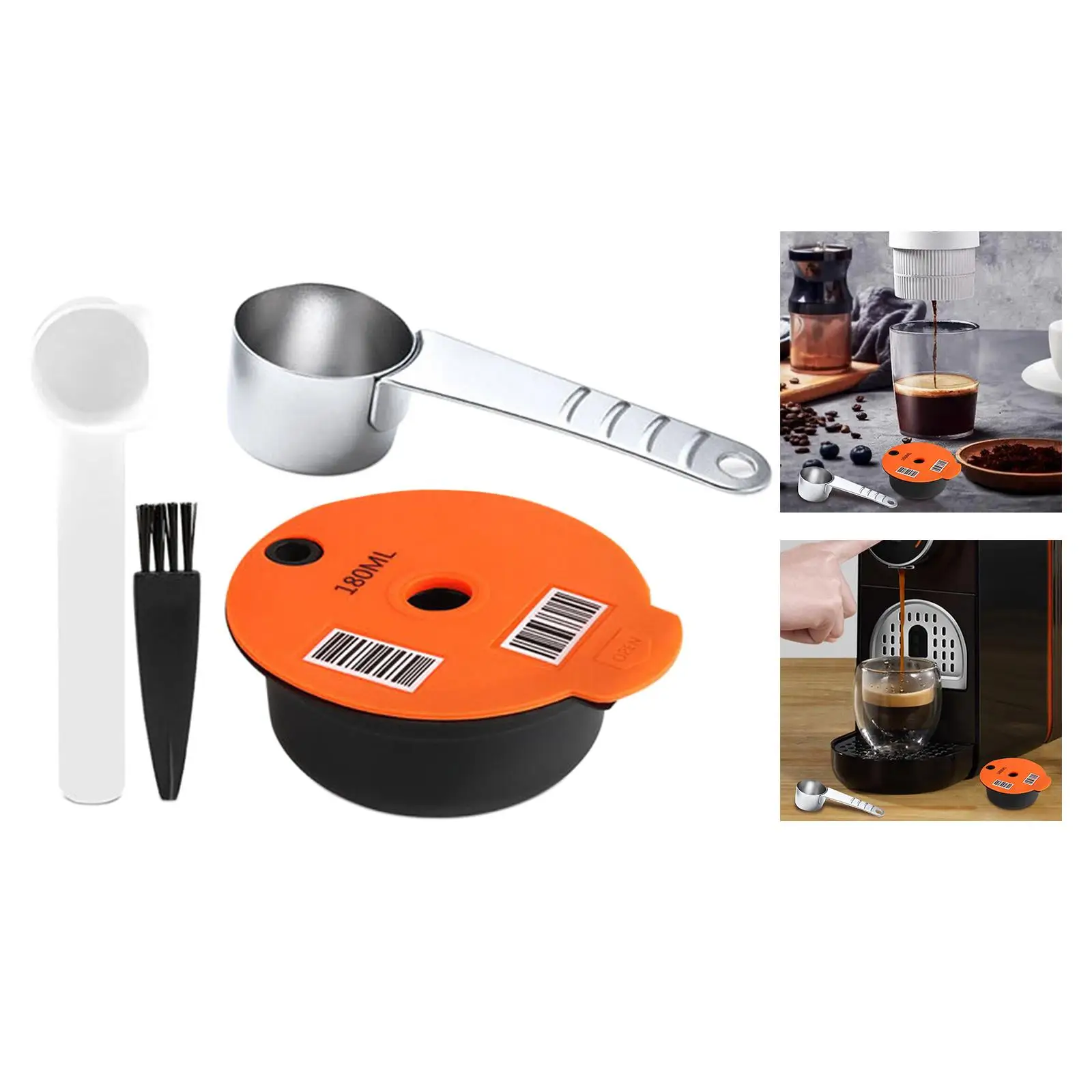   with Cleaning Brush and Spoon Coffee Pod Refillable Pod 1003/01, Tas5552UC/05, Tas1403/02 Coffee Machine