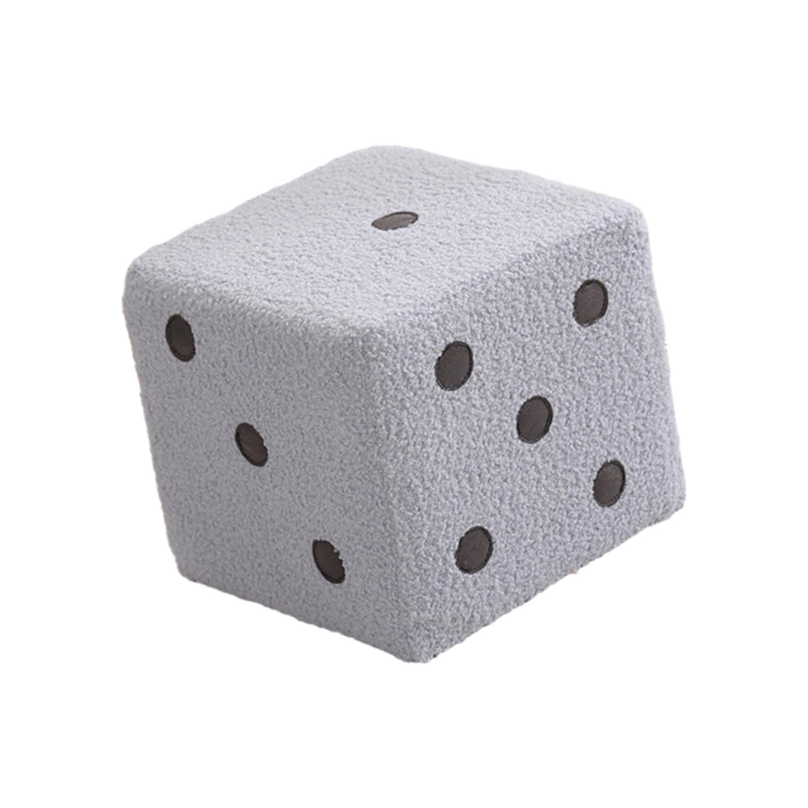 Dice Cubic Foot Stool Non Slip Furniture Shoe Changing Stool Dice Cube Ottoman for Apartment Entryway Dressing Room Home Doorway