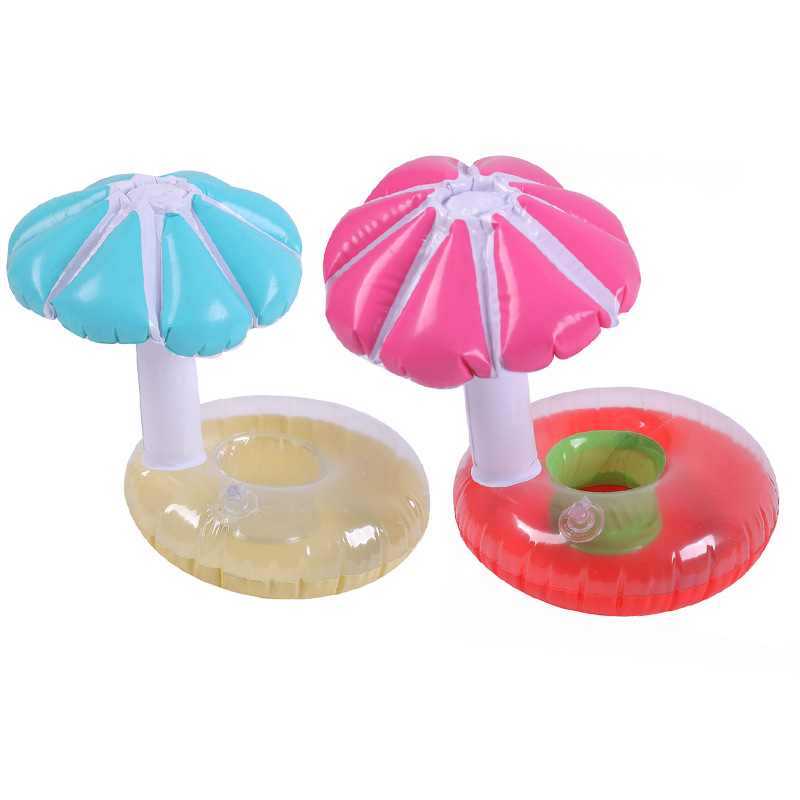 Bouée Piscine Gonflable Avec Porte-gobelet - Anneau Flotteur Support 150 Kg, Design Muscle, PVC Durable - 11
