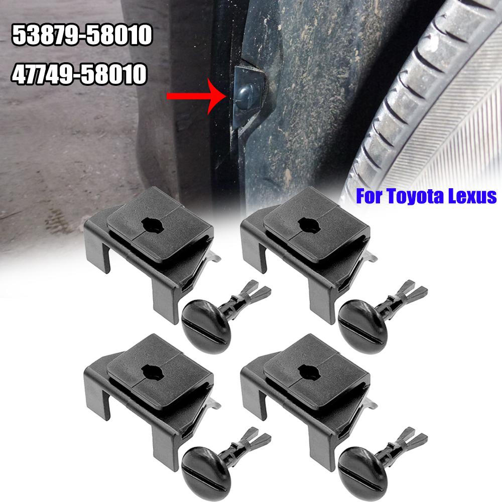4 Set Auto Front Fender Bumper Abdeckung Clip Kit 53879-58010 47749-58010 Für Toyota Lexus 4Runner corolla Camry Kotflügel Verschluss – Detail 1