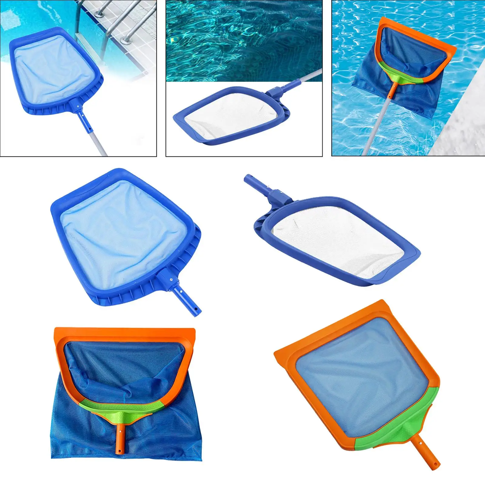 Swimming Pool Leaf Skimmer Net Lightweight Quickly Removes Leaves and Other Debris Professional Swimming Leaf Rake Cleaning Tool