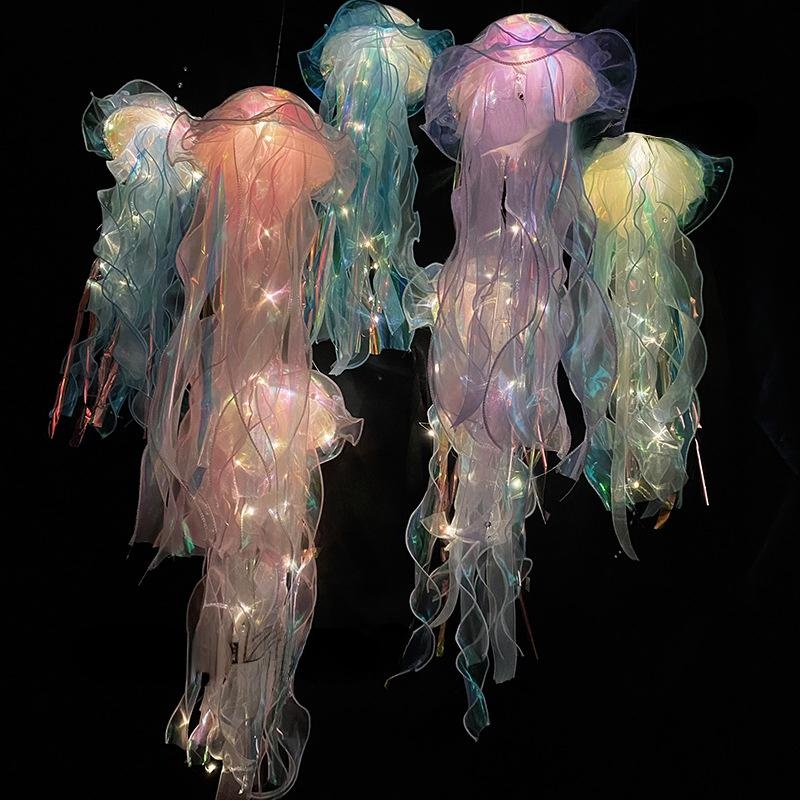 Description Picture 5 of item1pc New Jellyfish Light Portable Lantern Girl Room Atmosphere Decorative Light Bedroom Night Light Party Home Decoration