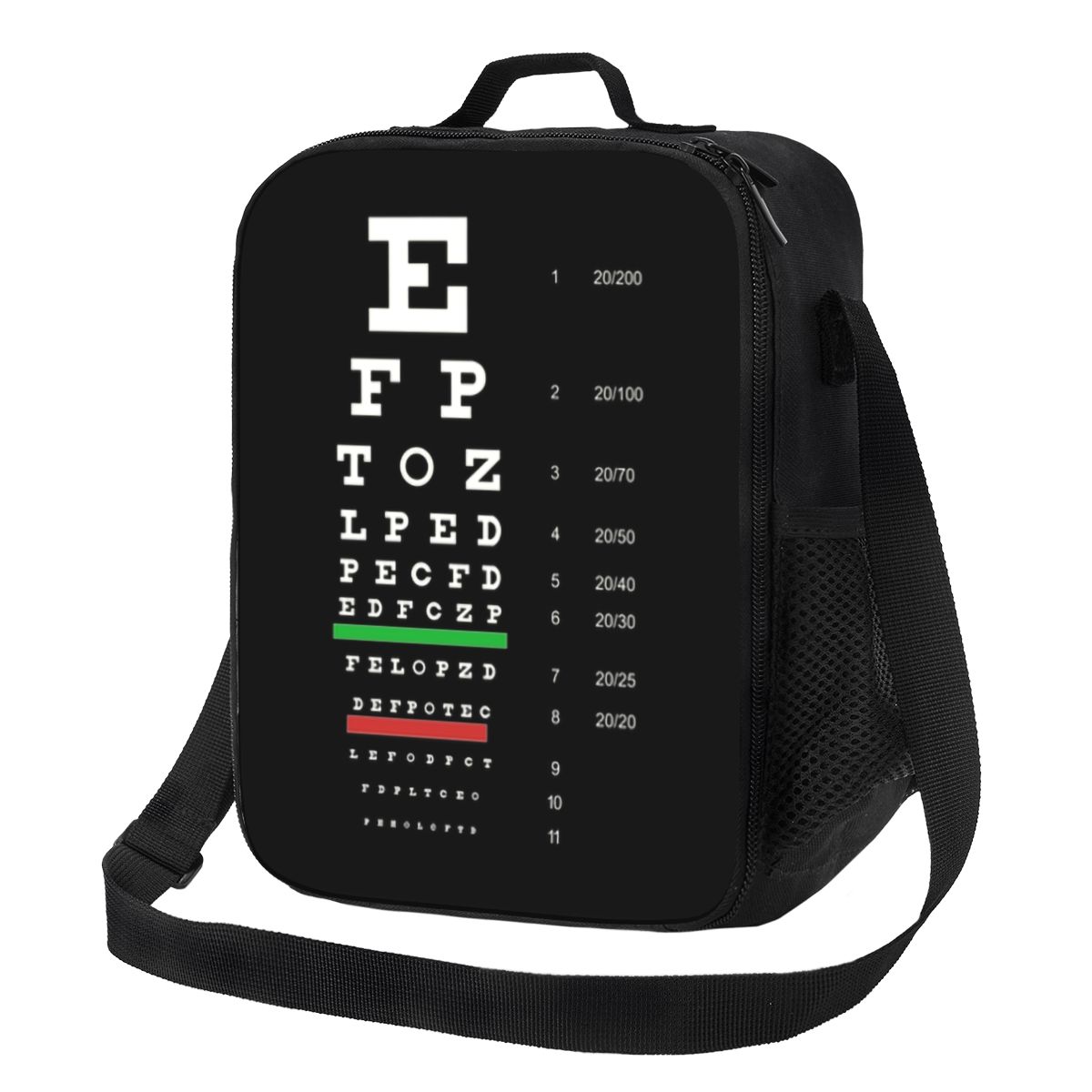 Snellen Eye Chart Lunch Bag Isolado para