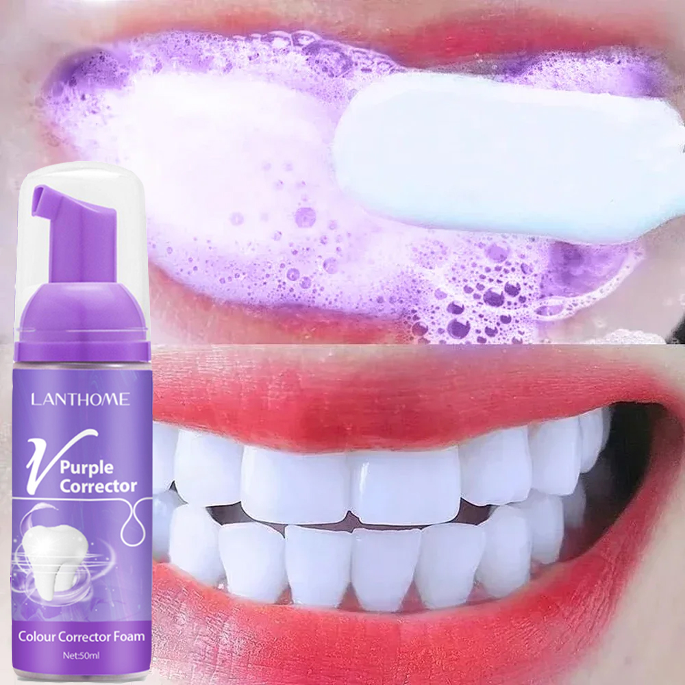 Best of V34 Mousse Toothpaste Purple Color Corrector Foam Deep Cleaning Whitening Brightening Remove Tooth Stains Beauty Health Care Gel Reviews & Tips