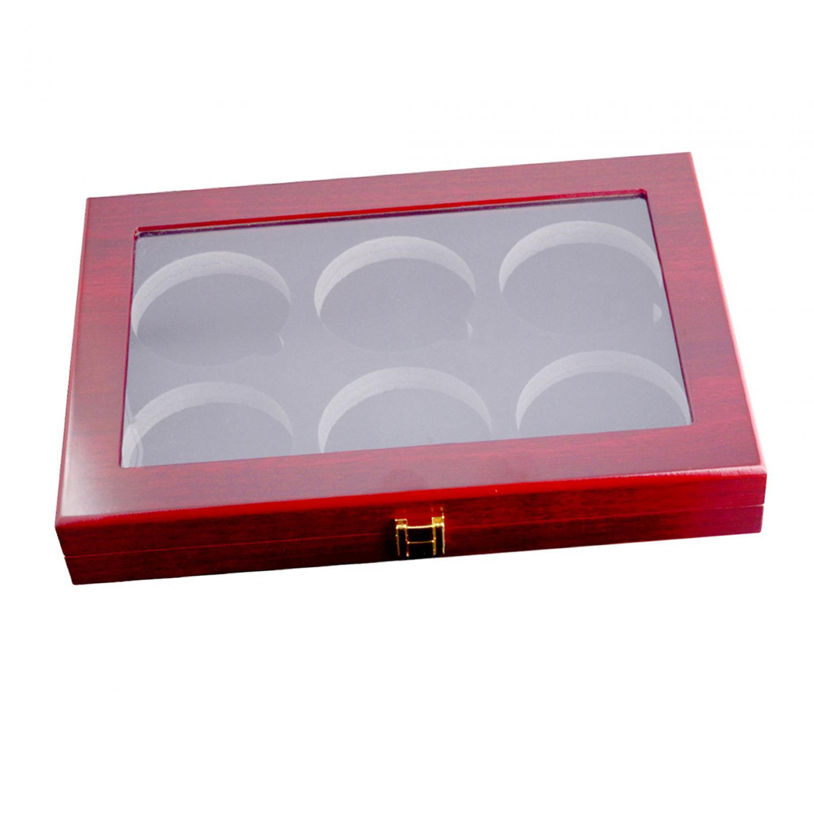 Hockey Puck Display Case Lockable Wooden with Protection Door Collection Shadow Box Hockey Puck Holder Cabinet Holder Rack