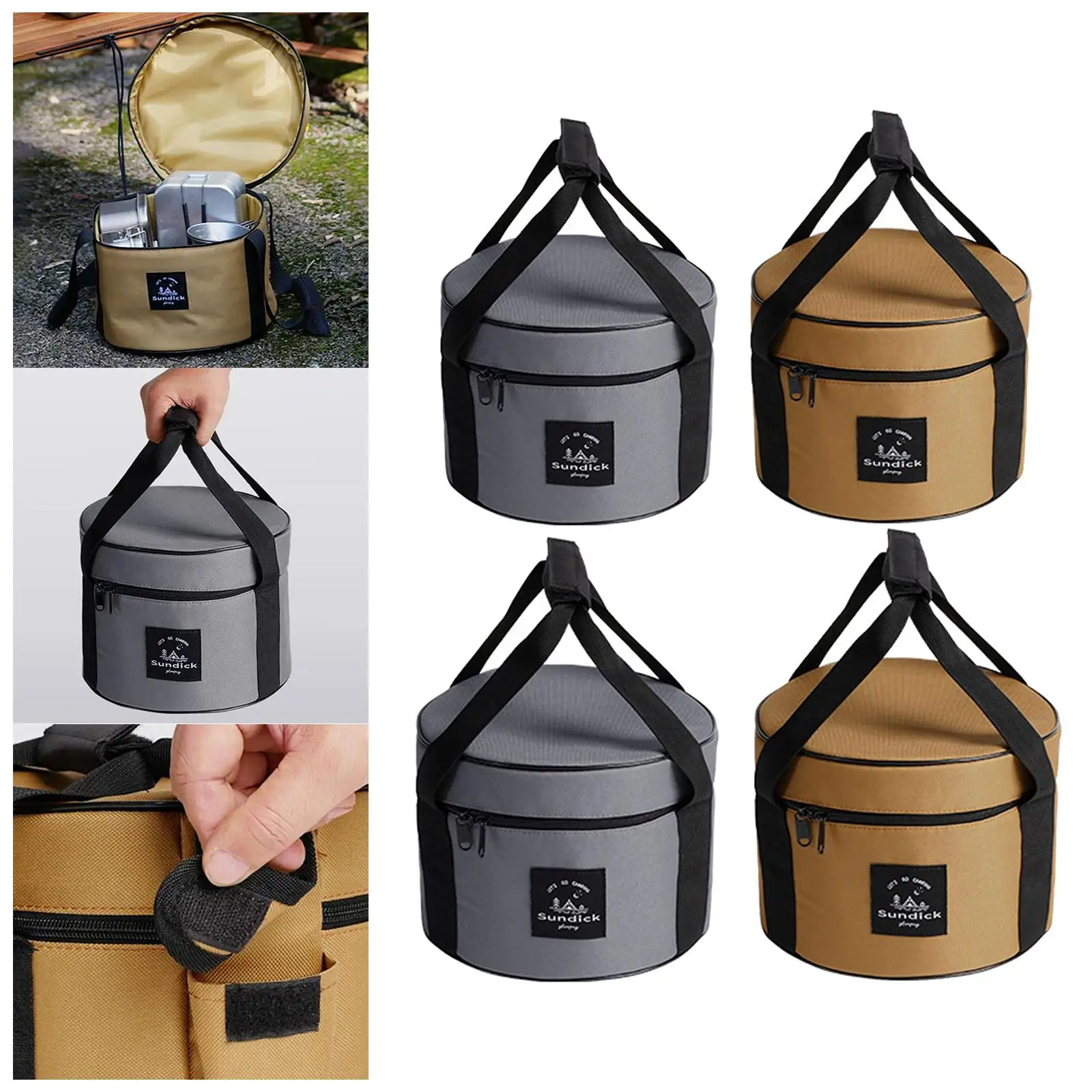 Camping Bag Practical Wear Resistant with Side Pocket Sundry Box for BBQ