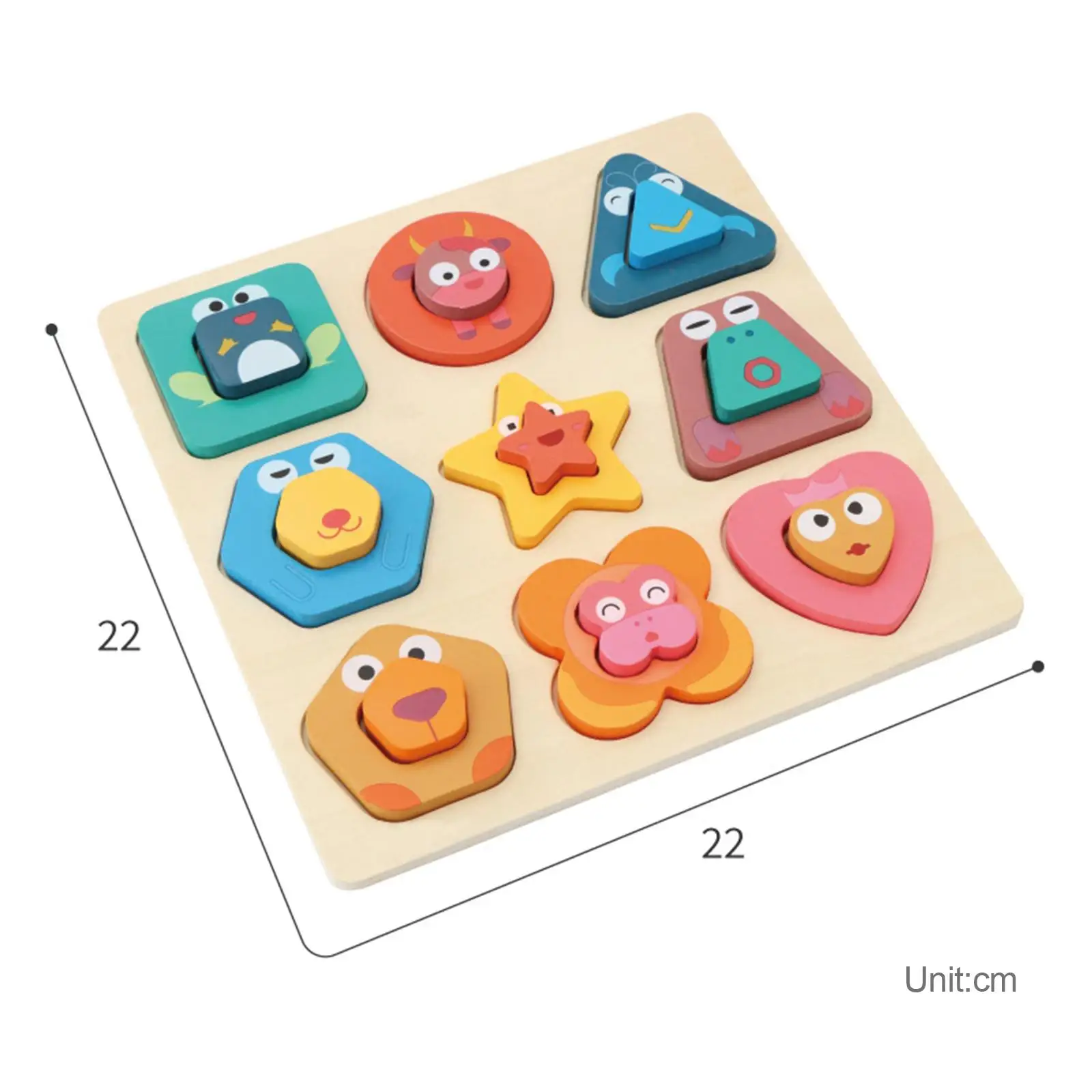 Montessori Geometric Shape Pegged Puzzle Learning Math Toys with Board Educational Toys for Children Preschool Kids Girls Baby