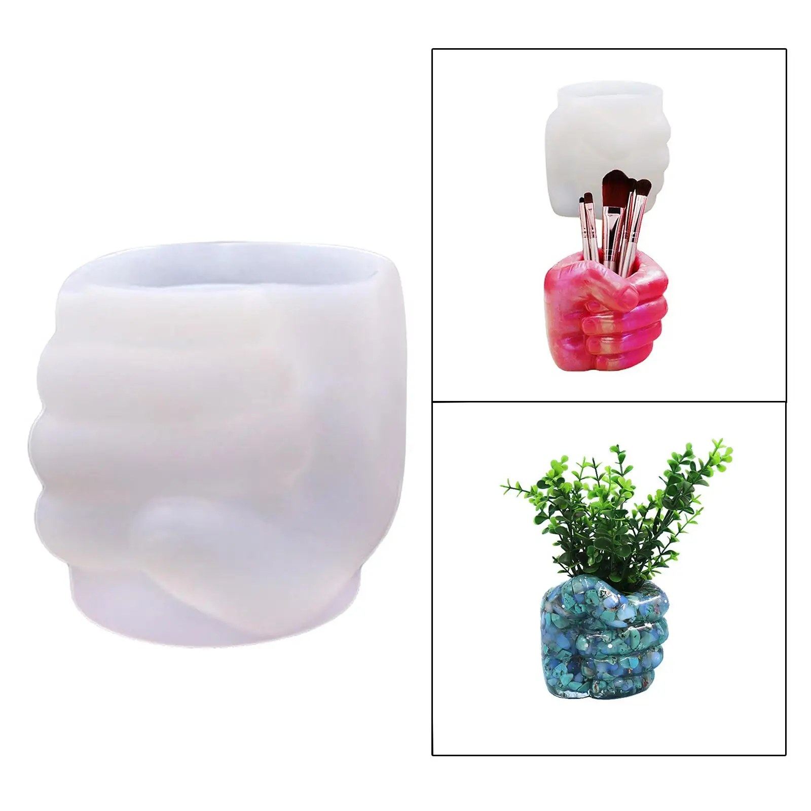 Silicone Pen Holder Mold Epoxy Resin Flower Pot Mould Vase Mold Home Decor Crafts Making Handmade Art DIY Supplies