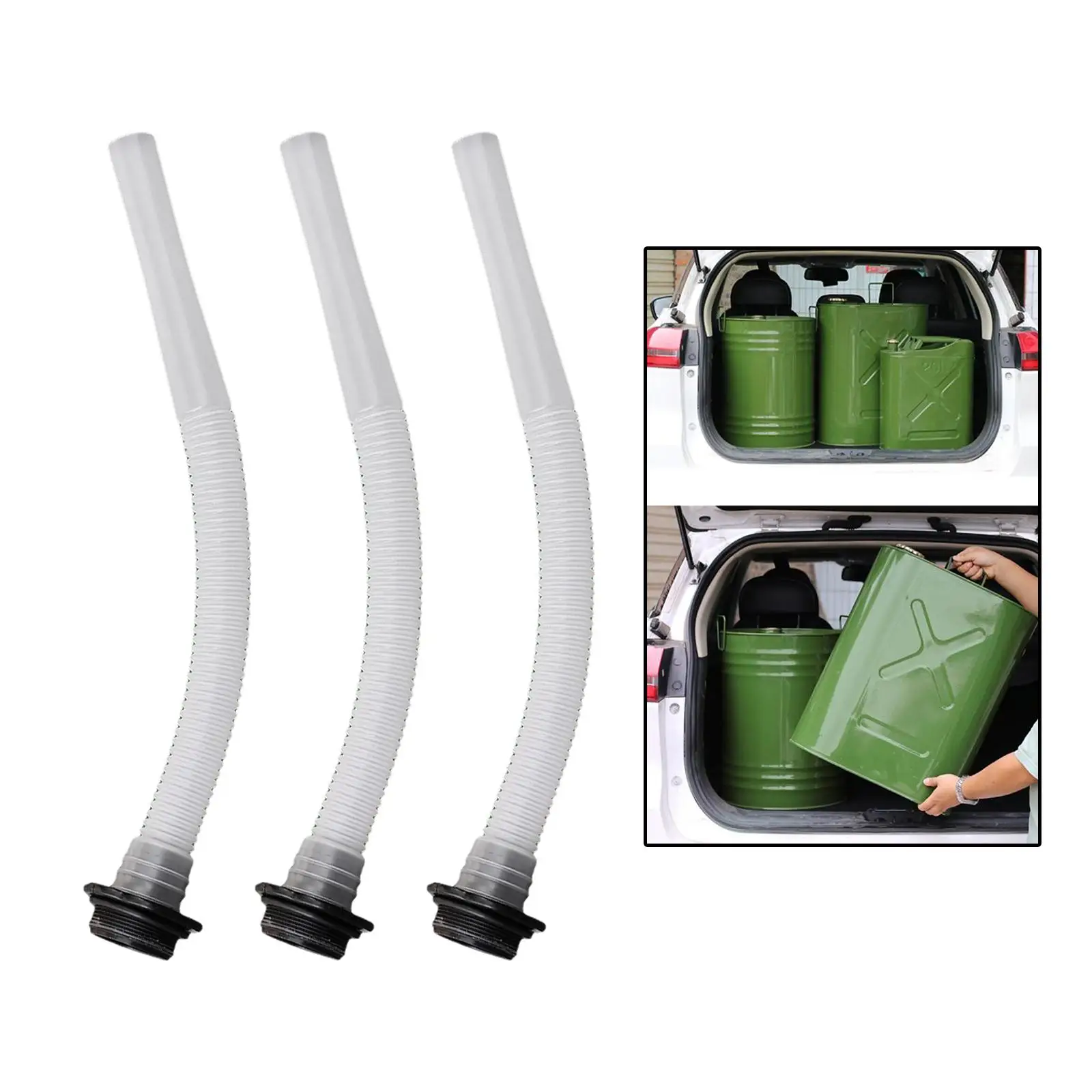 3x Portable Fuel Tank Pouring Nozzle Garage Tool Petrol Can Flexible Tube