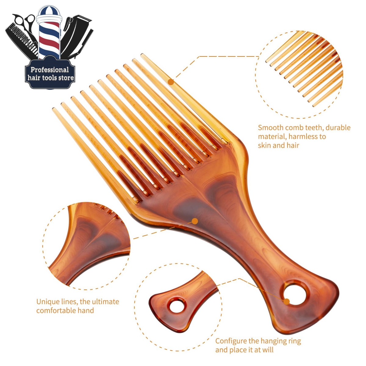 Best of Salon Afro African American Pick Comb Brush Hairdressing Tool For Straight Hair Oil Head Home DIY Hairstyle Tools Reviews & Tips