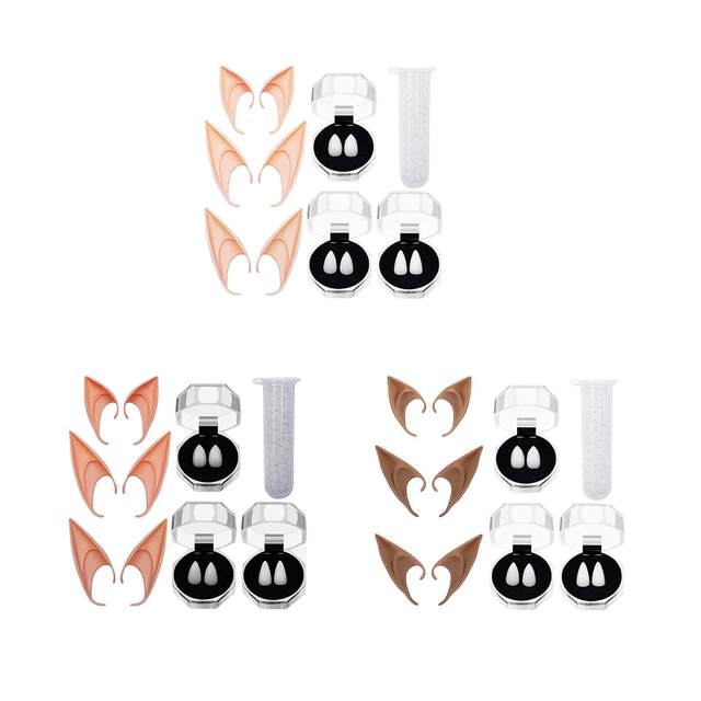 Oreilles Fée Réutilisables Maquillage Oreilles Elfes Yolev - Latex Souple - Cosplay Fée - Accessoire Déguisement Noël/Halloween Accessoire Déguisement Fée