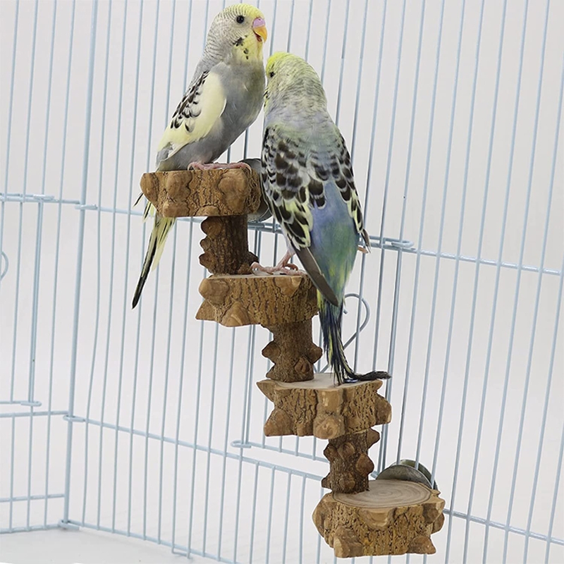 Title 1, Bird Platform Perch Natural Wood Stand Playgrou...