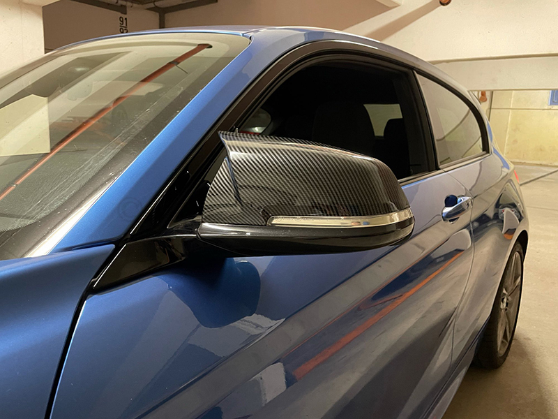 Carbon Fiber Style Black Rearview Side Mirror cover Caps for BMW X1 F48 X2 F39 F40 F53 F44 Z4 G39 Toyota Supra Side Mirror shell