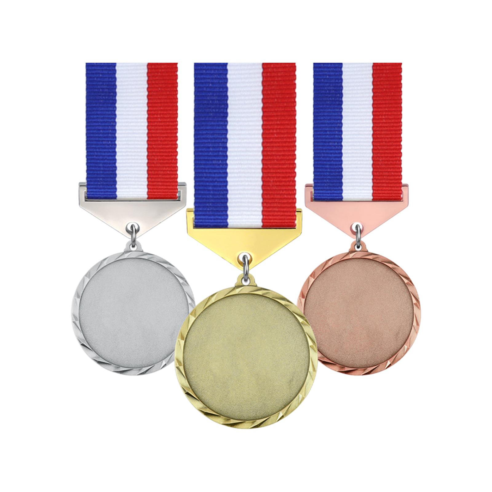 3Pcs Blank Medals Zinc Alloy Participation Awards Award Gift Trophy Medals Award Medals for Games Party Baseball Events Football