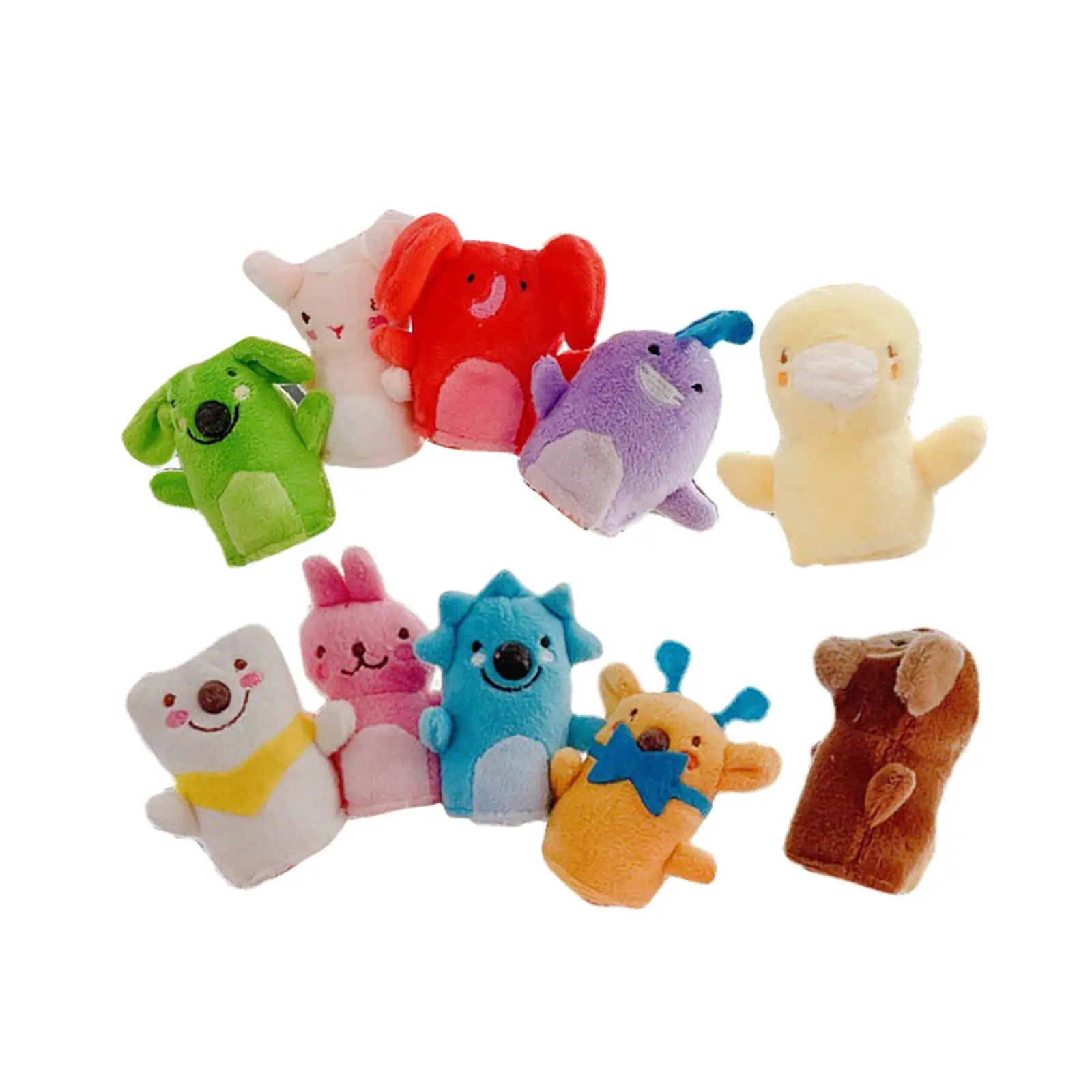 10Pcs Finger Puppet Set Adorable Children Story Telling Beach Toys Playtime Soft Finger Puppet Toy for Party Favors Gifts Child