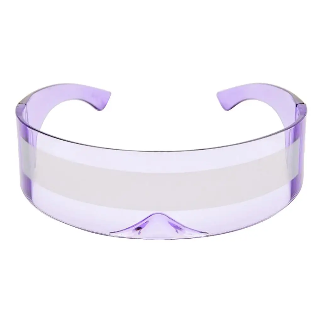 80s Futuristic Glasses   Visor  with Semi Translucent Mirrored