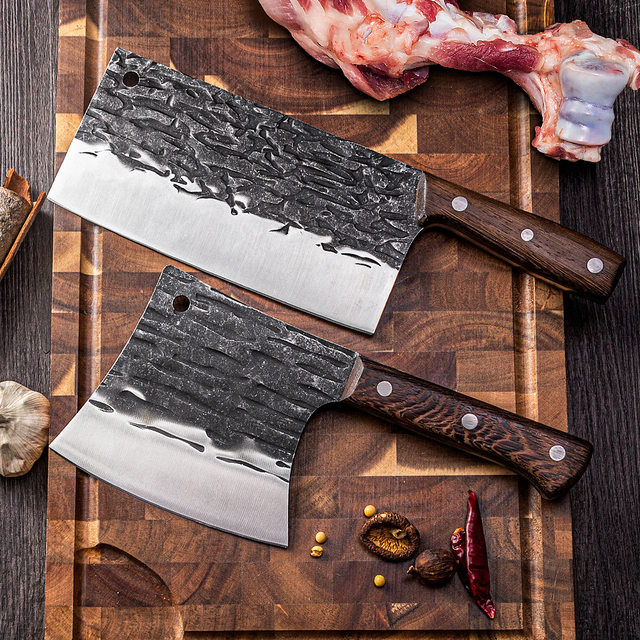 butcher axe Meat Clever kitchen axe rooster VojkoArt