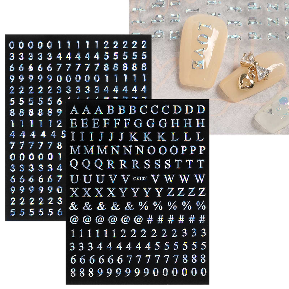 Best of 3D Number Letter Nail Art Stickers Decals 10*8cm Self-Adhesive Alphabet Slider Sticker Colorful Manicure Supplies Accessories &amp; Reviews & Tips