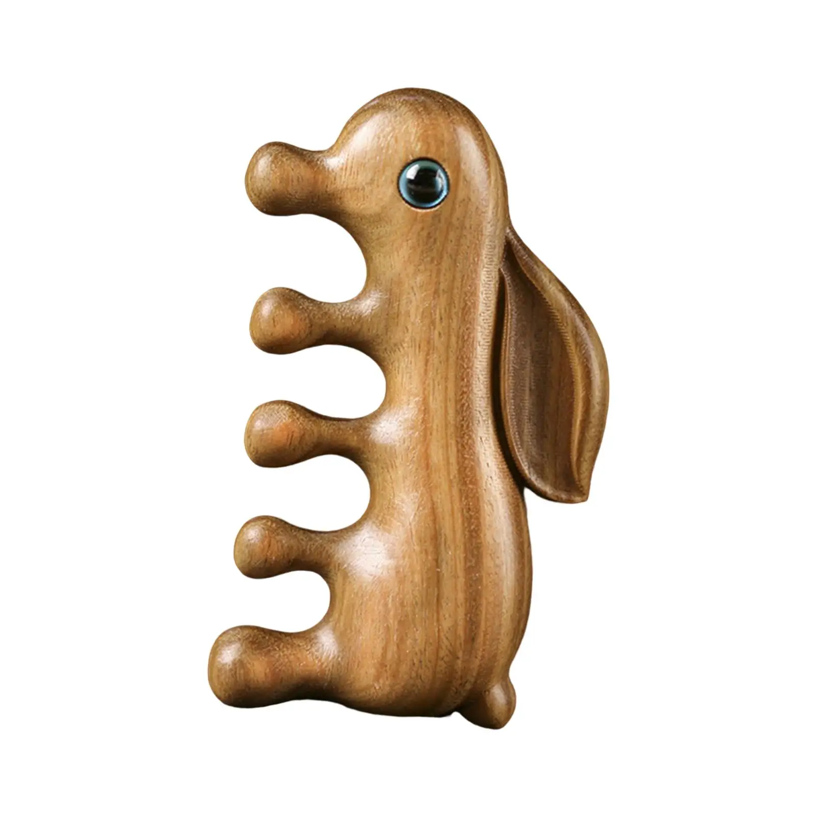 Lovely Hair Comb Rabbit Shape Wooden Smooth Hair for Men and Women Hand Neck