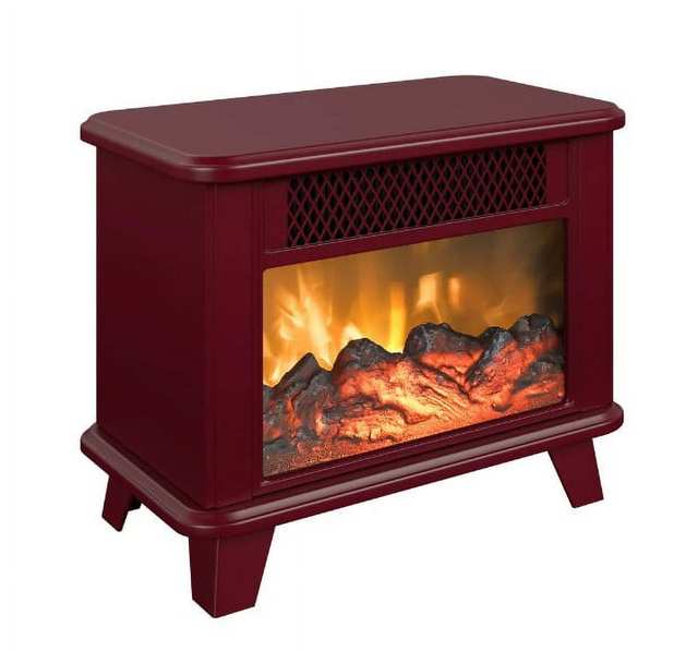 Electric Fireplace Personal Space Heater Fully Assembled Black outlet