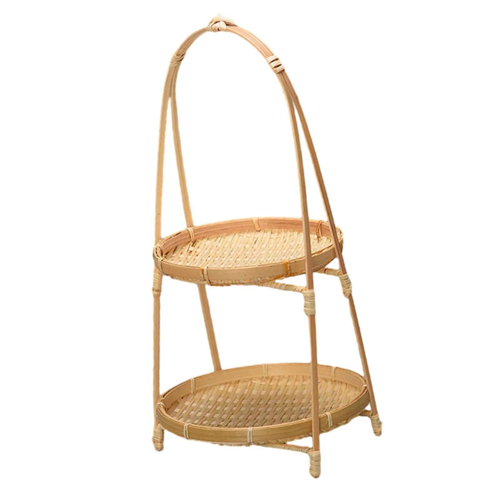 Serving Trays Vegetable Storage Stand Breakfast Basket Woven Fruit Basket Fruit Basket for Kitchen Table Party Picnics