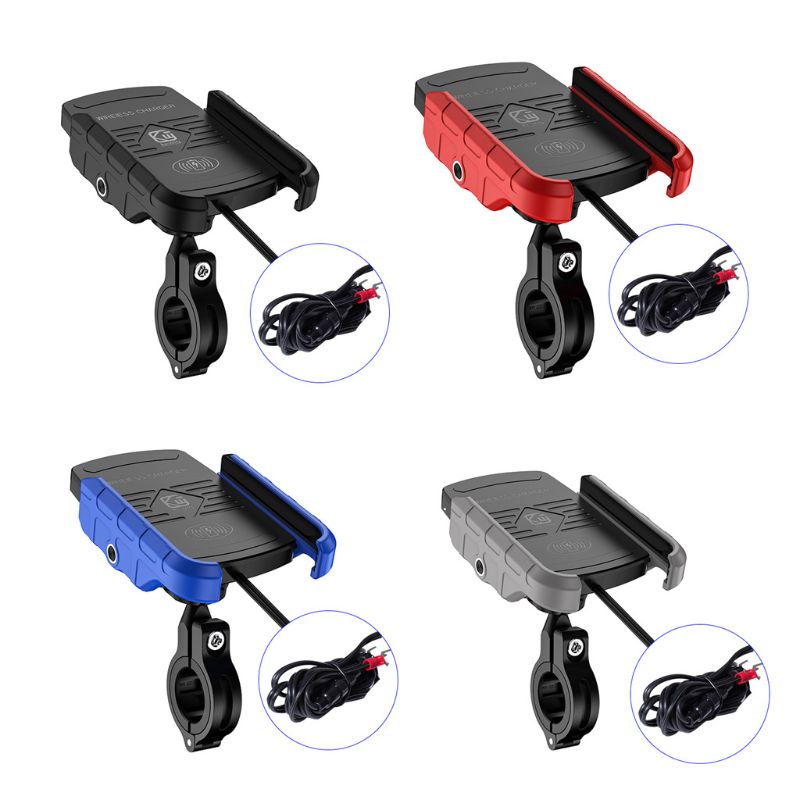 Motorcycle 15W   Phone Holder Fast Charging for 3.5-6.5 inch Cellphones ATV