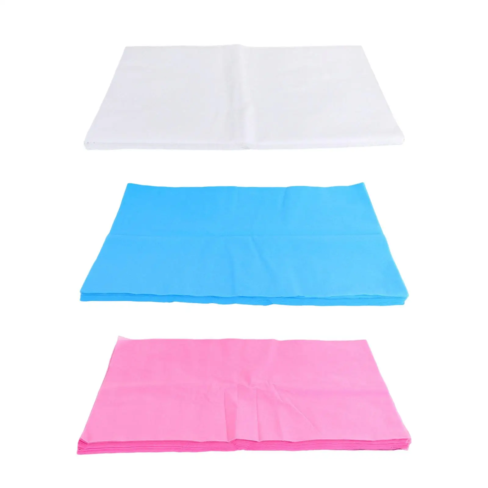 100Pieces Disposable Bed Sheet, Non Woven Fabric, Breathable Headrest Covers, for 40x70cm