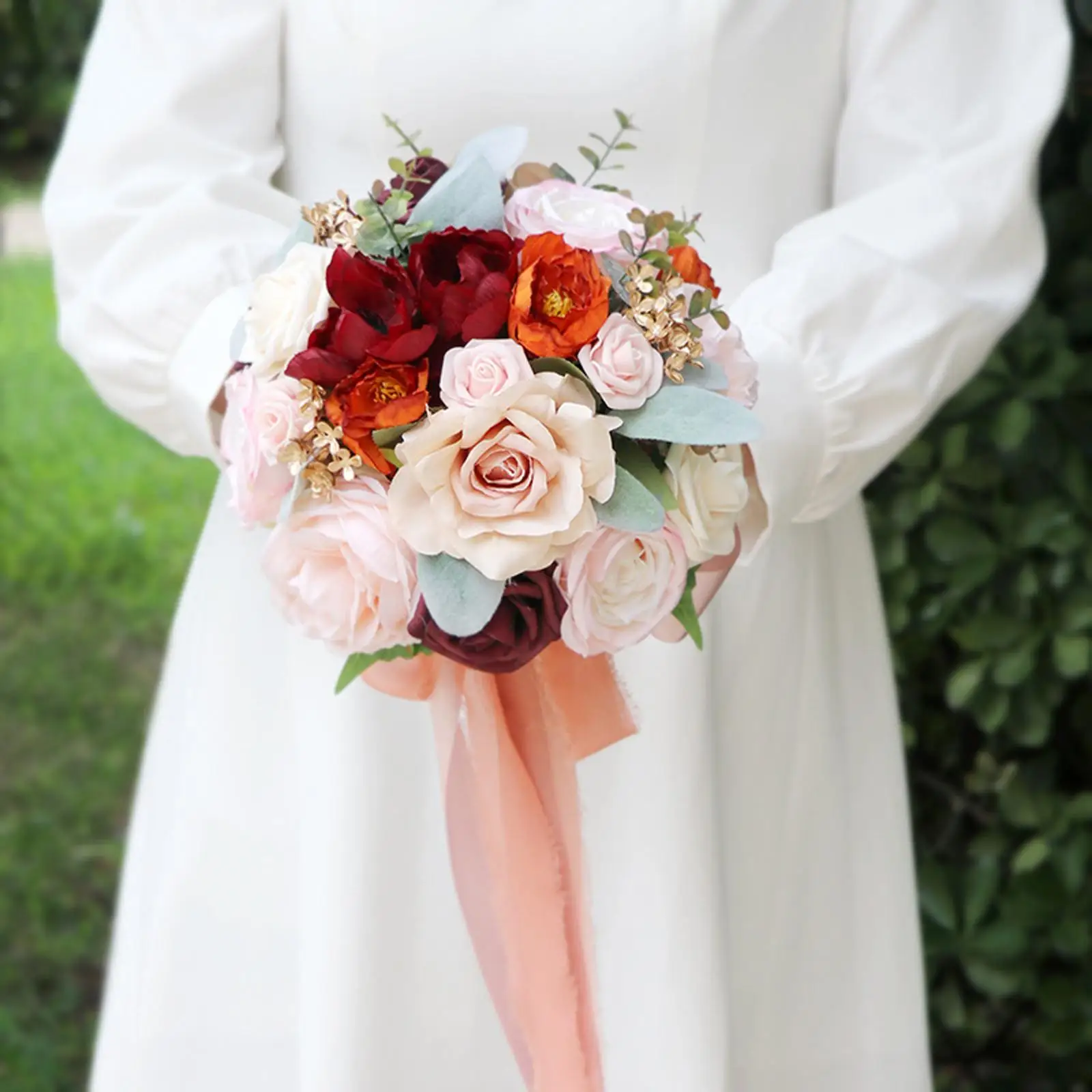 Wedding Bouquet Artificial Bridal Flowers for Graduation Ceremony Photo Proposal Girl
