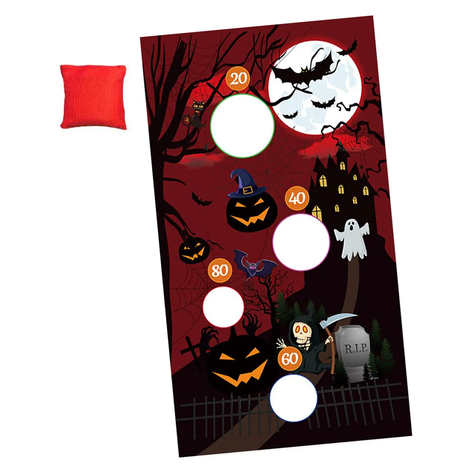 Halloween Toss Favors Toys Throwing Game Banner Kit for Halloween Party