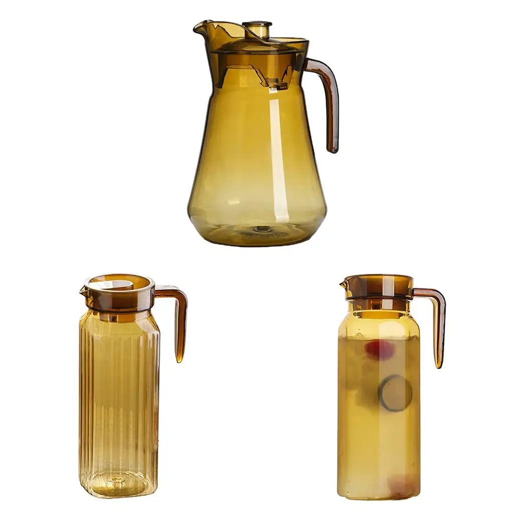 1100ML/1500ML Acrylic Water  Carafe with Lid, Good Beverage s Jar for Homemade Juice and Iced Tea