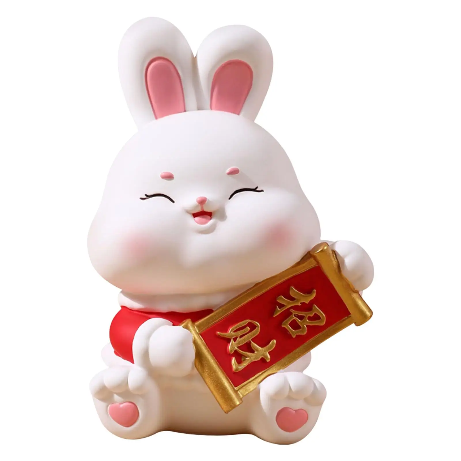 Money Box Animal Bunny Statue Ornament Case Rabbit Piggy Bank for Children