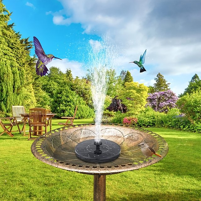Solar Fountain For Bird Bath With Lights 3.5W Upgrade 9 In Led Floating Solar Powered Water Fountain Pump With 6 Nozzles RGB Color IP66 For Pond Pool