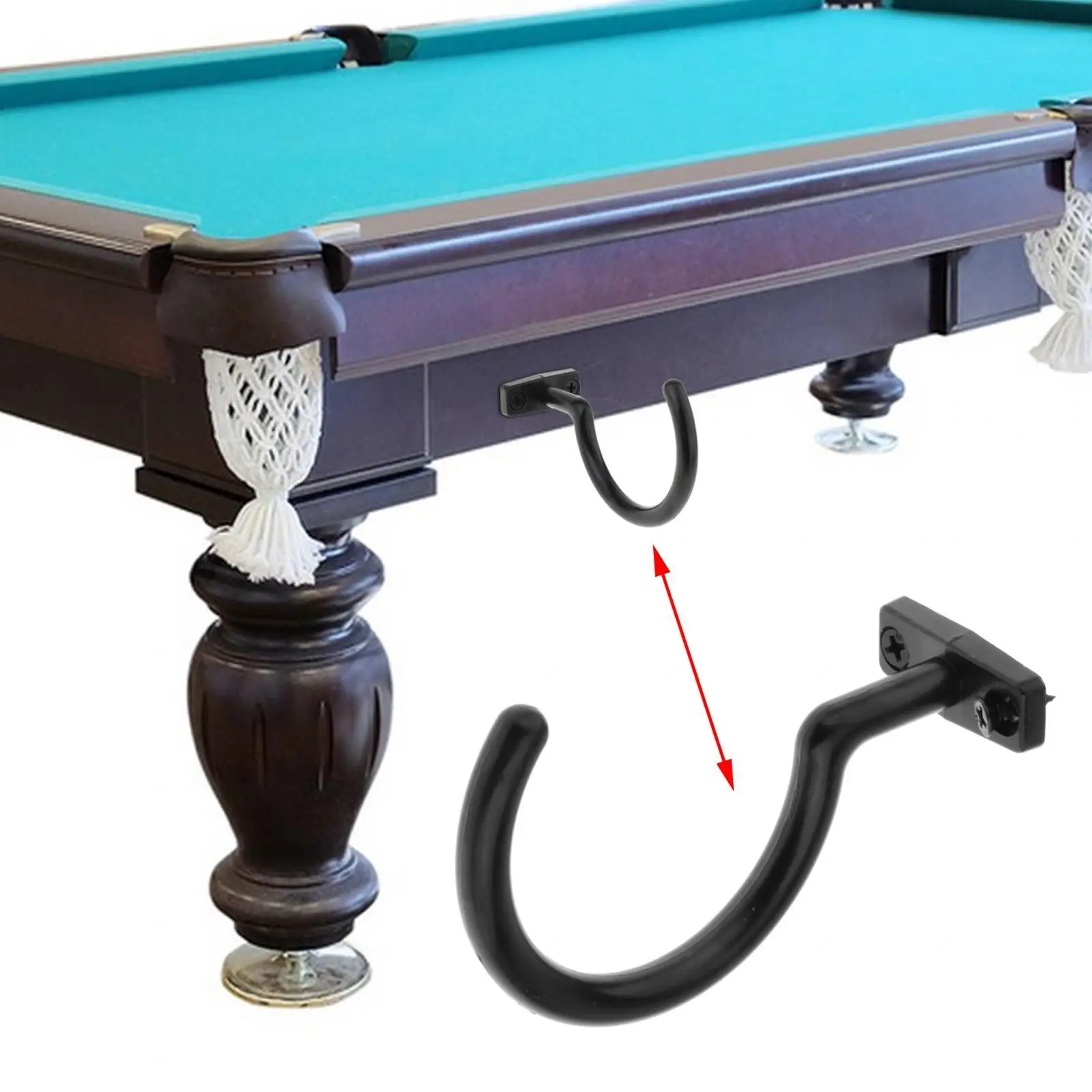 Snooker Billiard Table Board Cue Hook Holder Bridge Stick and Ball Rack Hook