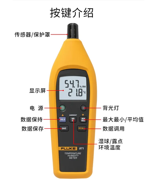 Fluke 971 Temperature Humidity Meter 