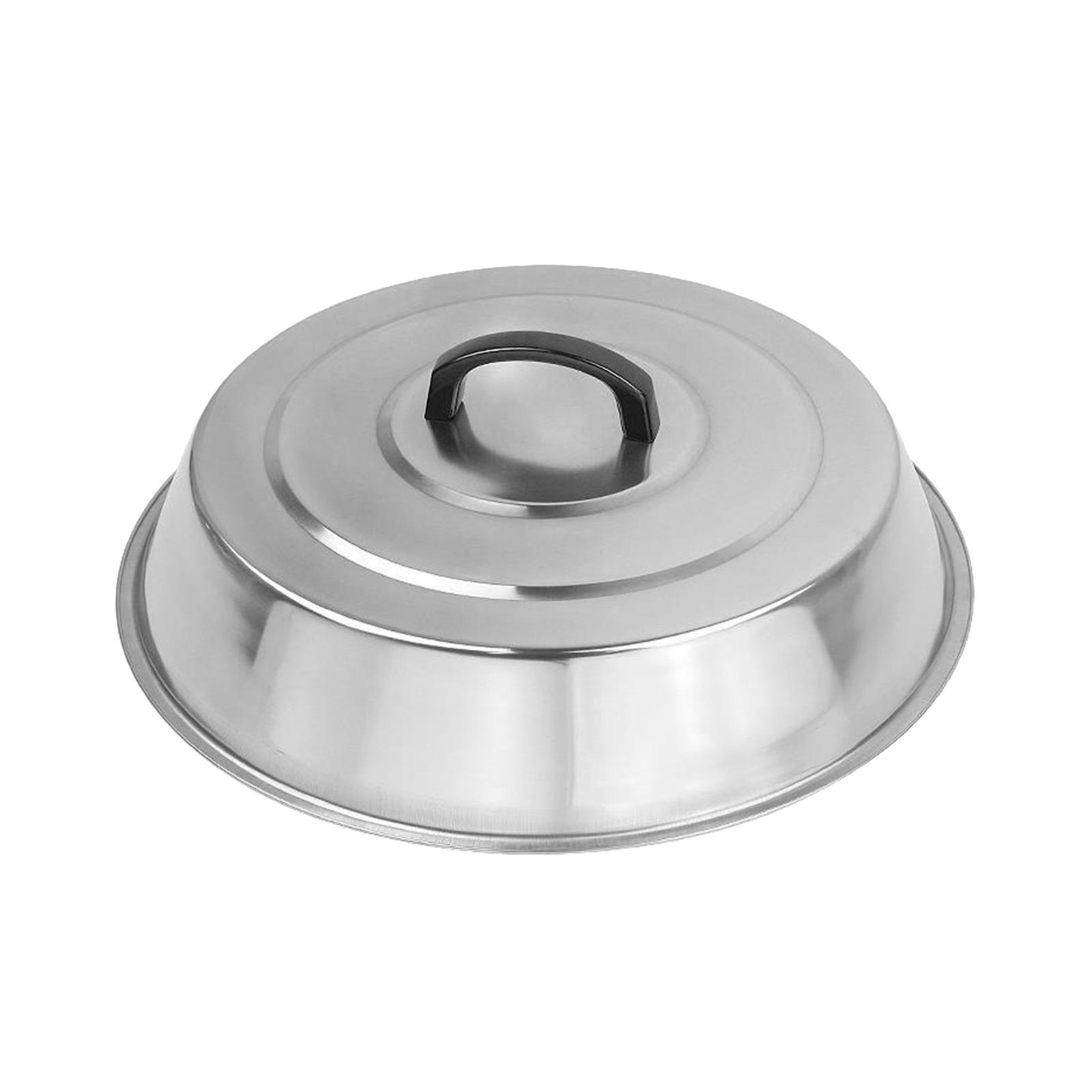 Stainless Steel Wok Lid Cover Multipurpose Bakeware Pot Anti Scald Professional Cooking Pot Lid Skillet Lid for Kitchen Cheese