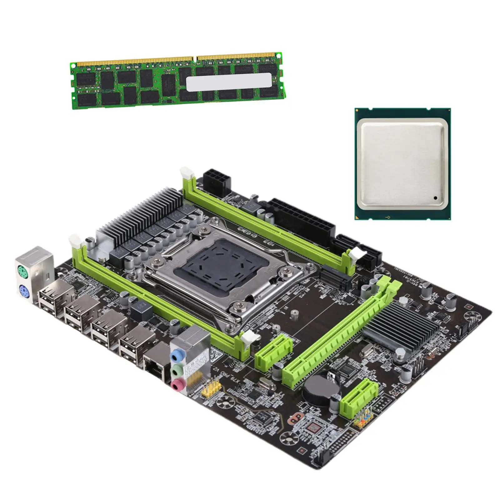 x79 Pro Motherboard Durable 16x Stable Performance 16GB Memory Capacity LGA 2011 4x SATA2.0 for E5-2640 E5-2650 E5-2670 E5-2660