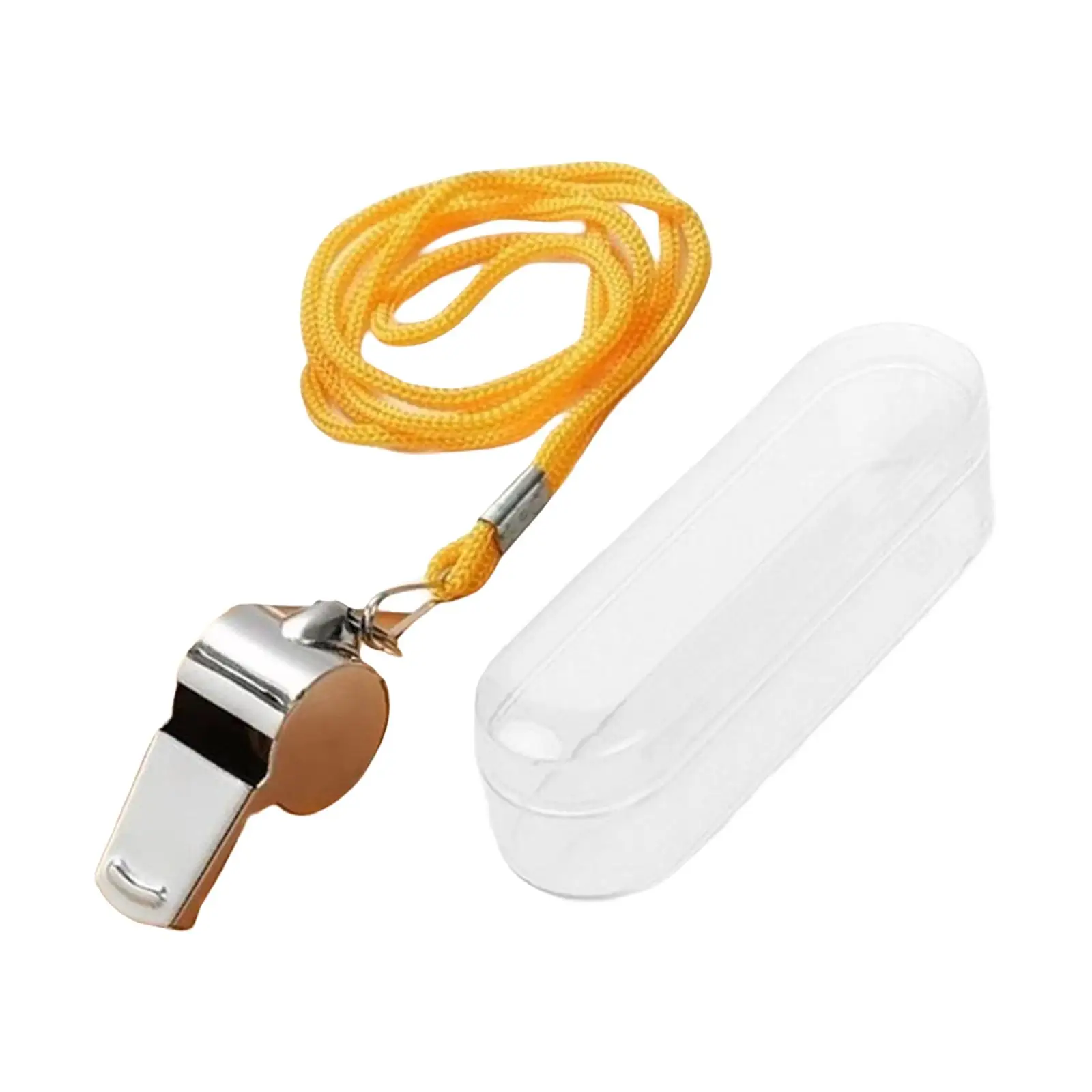 Stainless Steel Sports Whistles Loud Crisp Sound Referee Whistle Metal Whistle for Volleyball Soccer Emergency Training Outdoor