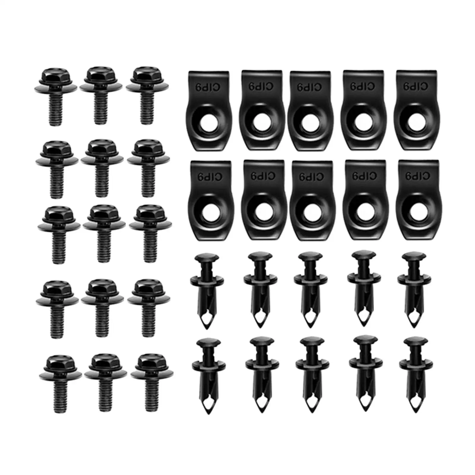 Car Body Bolts Body Bolts Screws Mudguard Fixer Bumpers Clamp Fastening Nut Universal Fittings Durable Portable Bumpers Clips