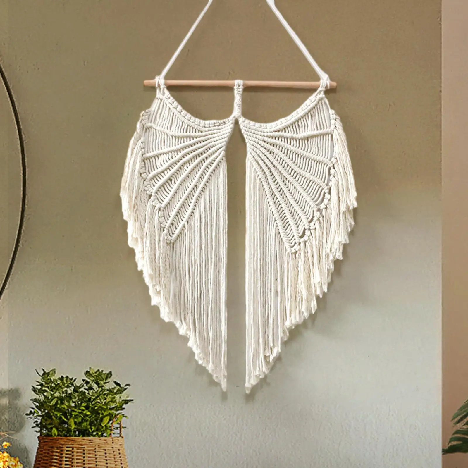 Angel Wing Tapestry Bohemian Woven Accents Living Room Macrame Wall Hanging