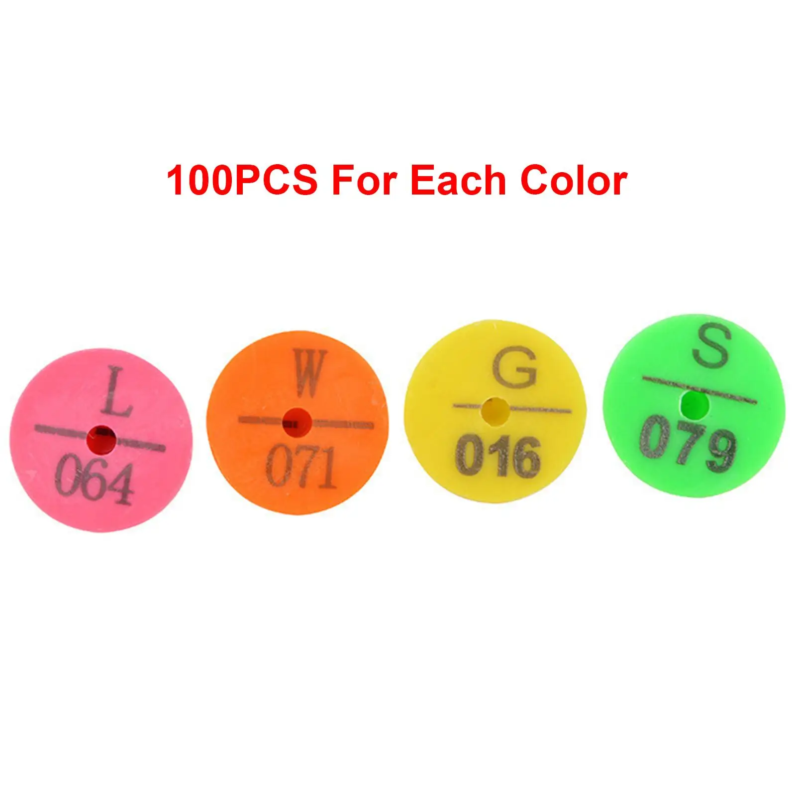 100PCS Animal Ear Tags Labels Durable for Rabbit Farm Animal Cattle Information Management