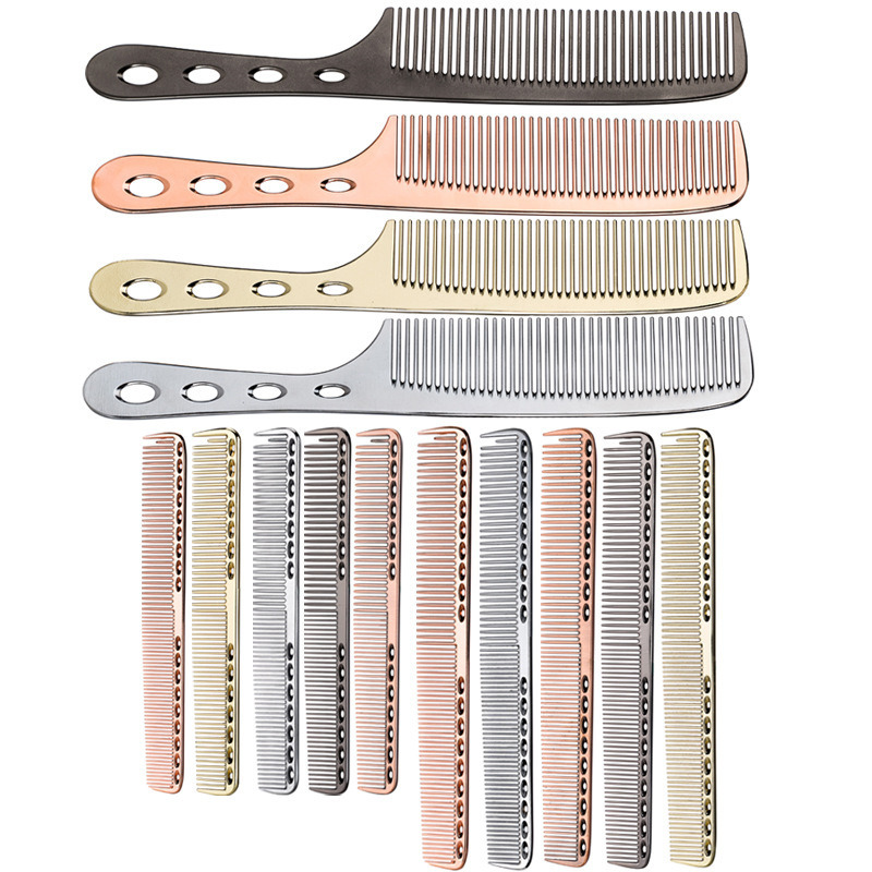 Best of Hair Comb Fine Cutting Teeth Hairdressing Stainless Steel Comb Styling Hair Cutting Space Aluminum Comb Beauty Hair Salon Tools Reviews & Tips