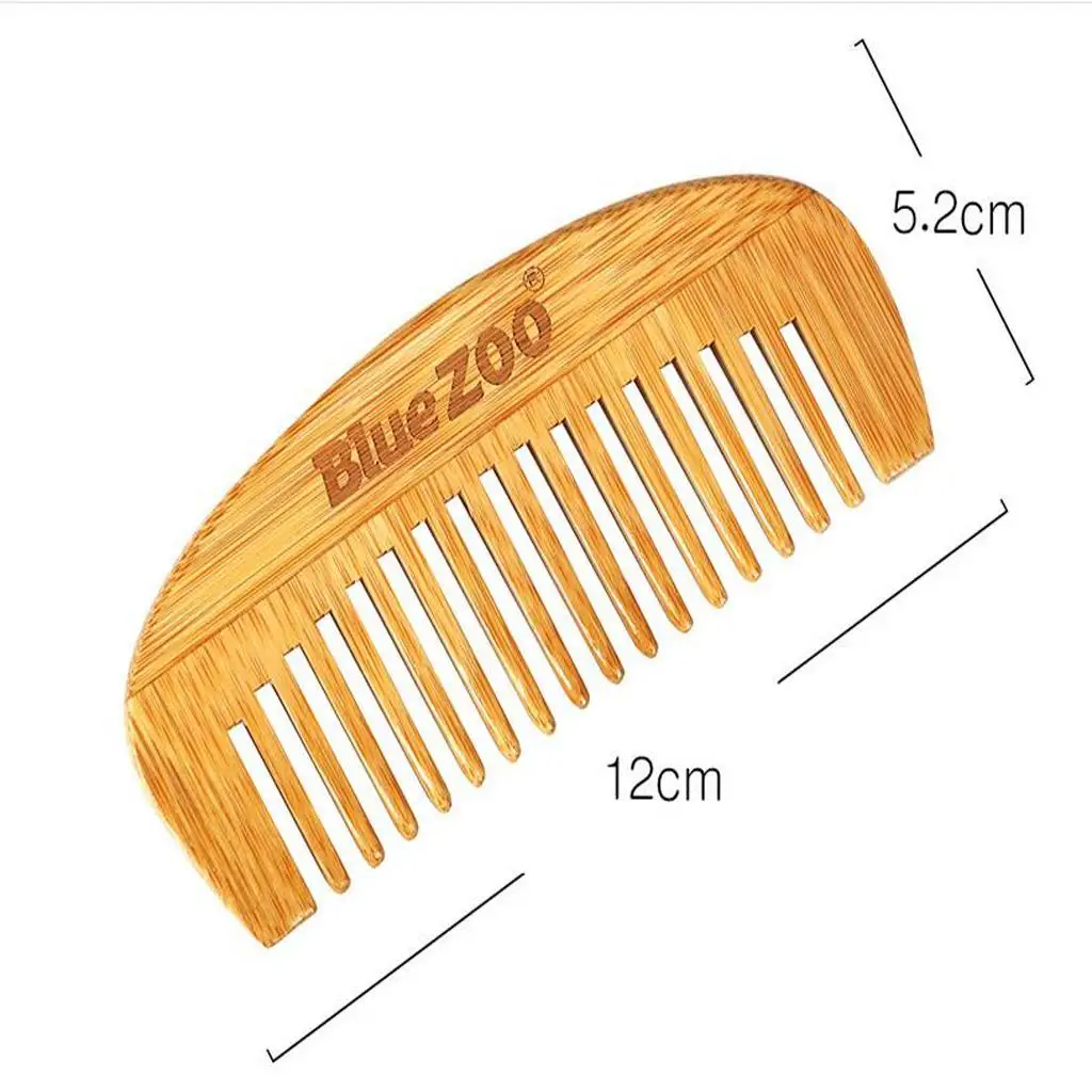 3X Handmade Polishing Natural Bamboo Comb Scalp Massage Detangling Hair Brushes