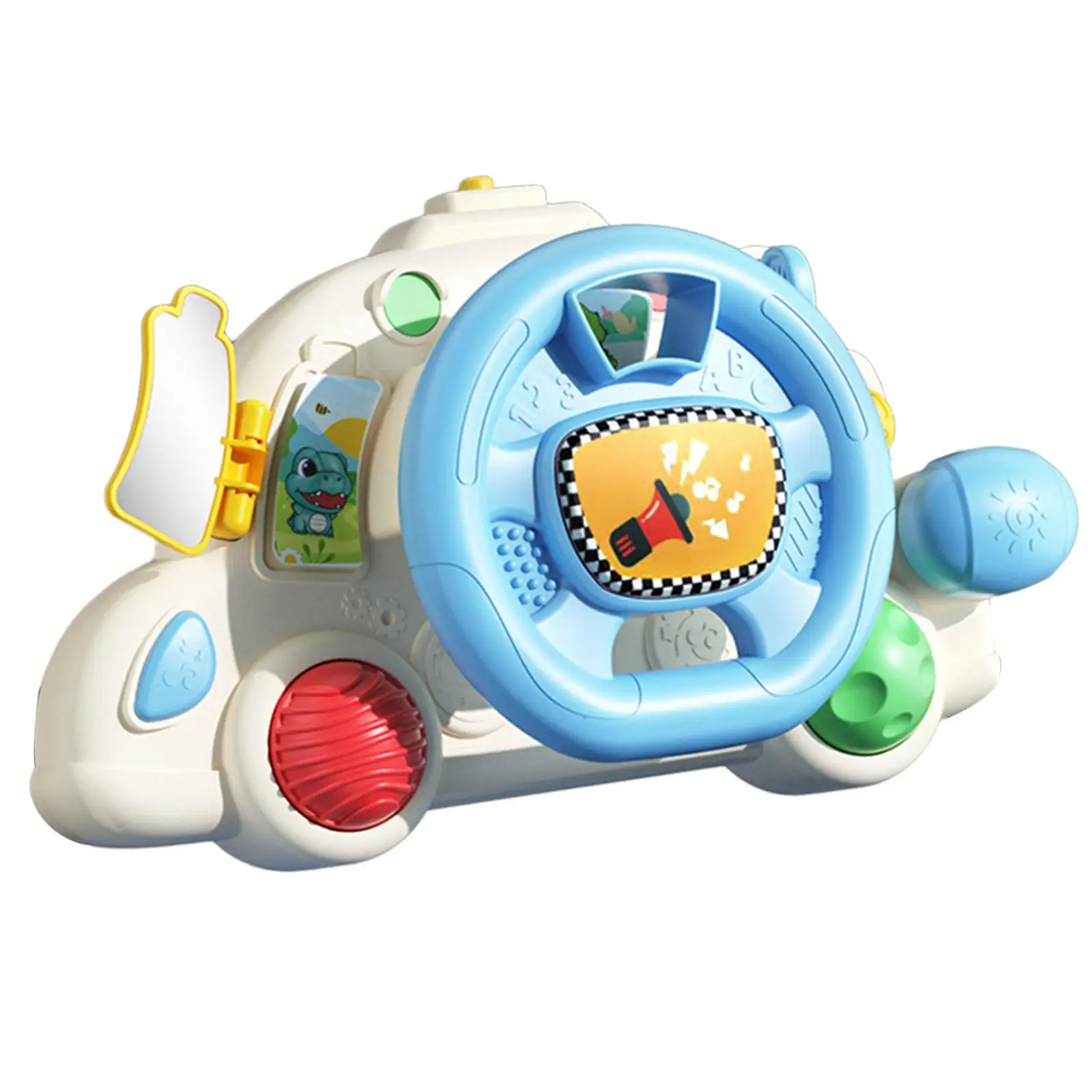 Simulation Steering Wheel Entertainment Fun Learning High Simulation Toy Steering Wheel for Preschool Boys and Girls Kids Gifts