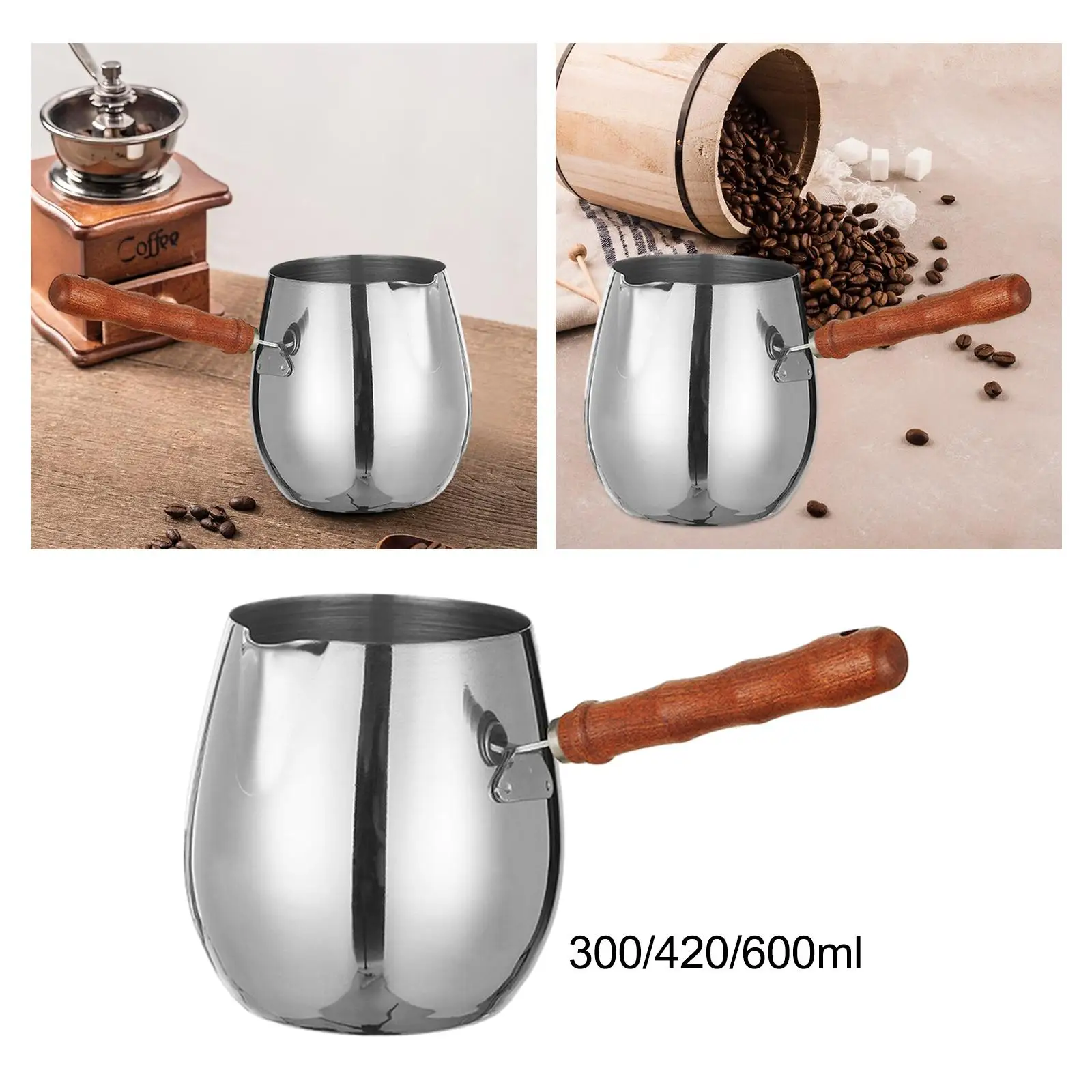 Turkish Coffee Pot for Warm Tea Hot Chocolate Sauces Gravies Milk Warmer Pot