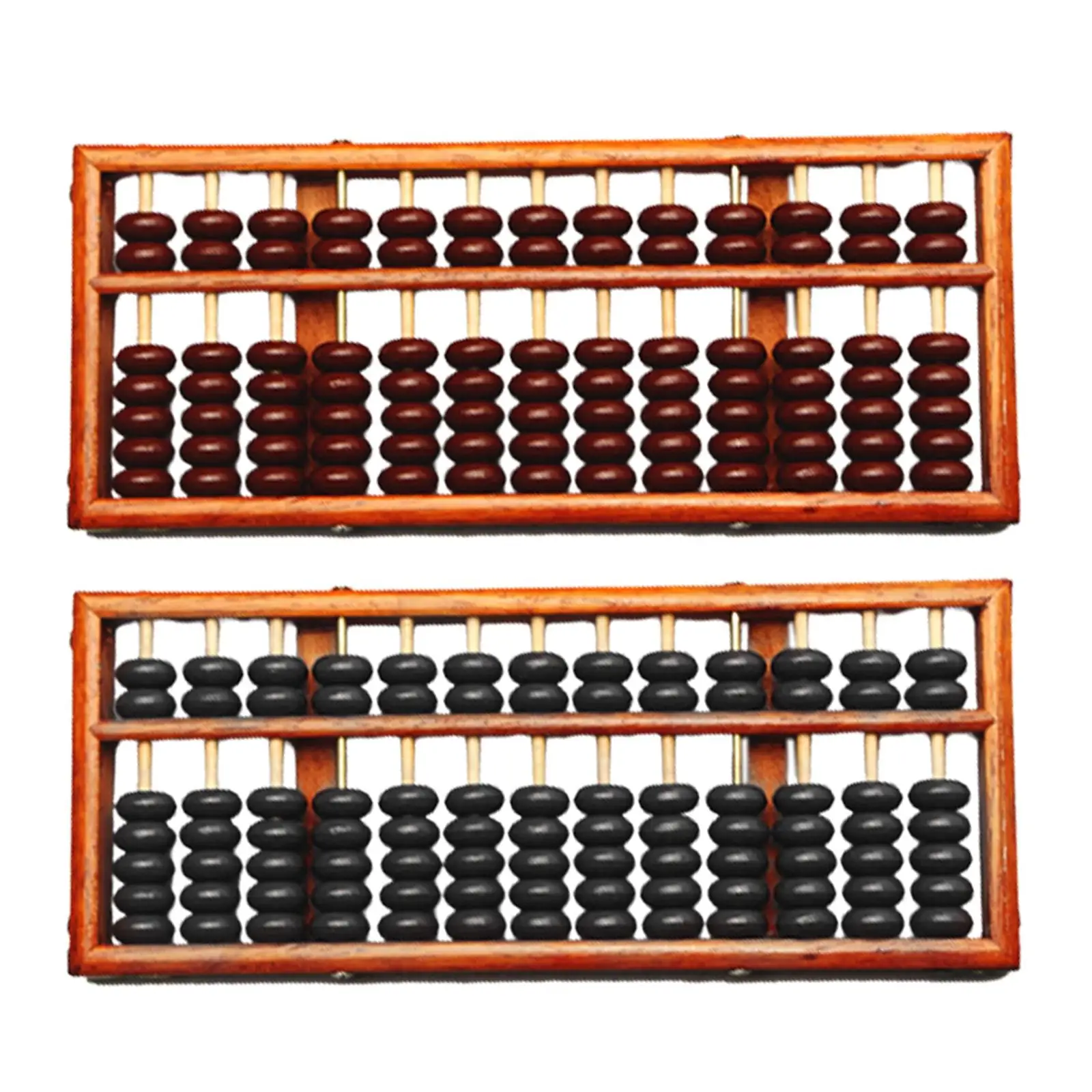 13 Column Chinese Wooden Abacus Classical Counting Ornament for Adults Kids