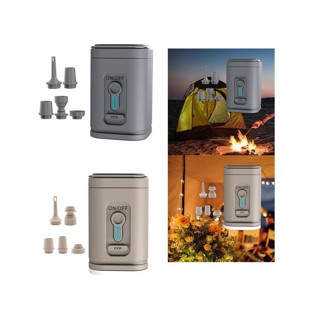 Mini Pump Inflate and Deflate Air Pump LED Lighting Electric Air Pump Portable